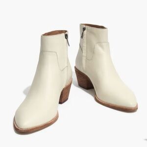 Madewell Charley Cream Ankle Booties.  Size 9.
